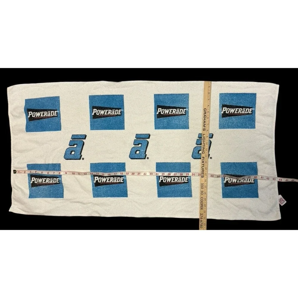 Vintage Powerade Drink Sports Towel Gym Bench Rally Long a 22 x 43